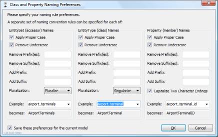 Renaming options dialog